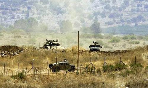 fuerzas militares del enemigo sionista en Shebaa